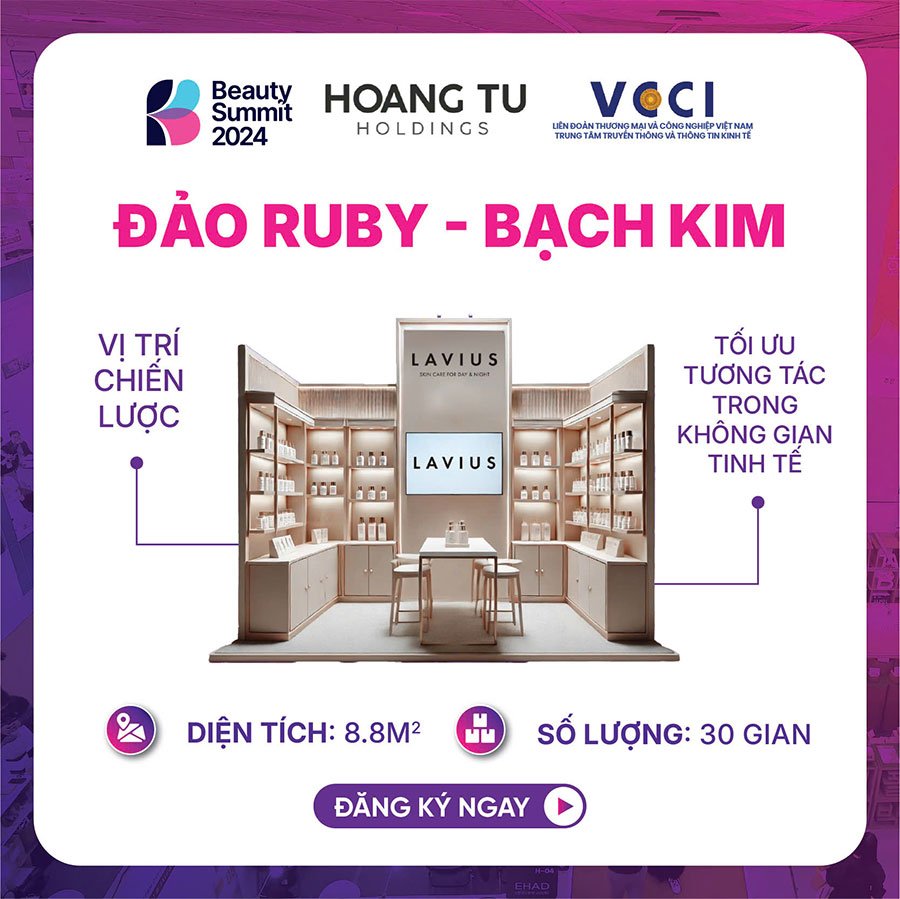 Vị trí gian hàng của LAVIUS tại Beauty Summit 2024