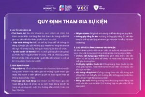 THÔNG BÁO QUY ĐỊNH KHI THAM GIA SỰ KIỆN BEAUTY SUMMIT 2024