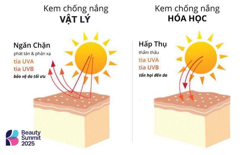 Kem chống nắng vật lý và hóa học phù hợp với từng loại da Kem chống nắng vật lý và hóa học phù hợp với từng loại da