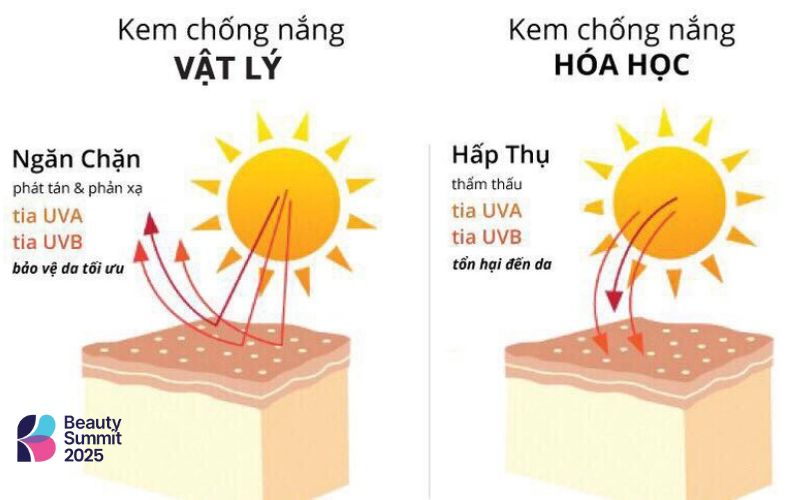 Nên dùng kem chống nắng vật lý hay hóa học Nên dùng kem chống nắng vật lý hay hóa học
