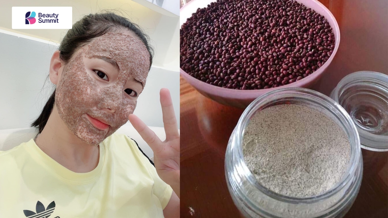 Đắp mặt nạ đậu đỏ giúp giảm vết thâm mụn