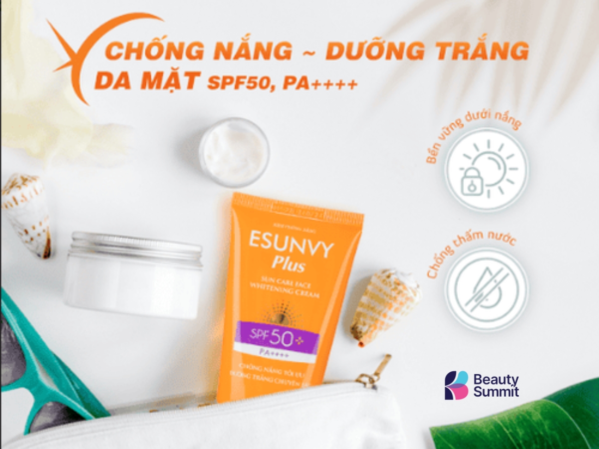 Esunvy Plus – Kem chong nang duong trang Sun Care Face Whitening Cream SPF50 PA