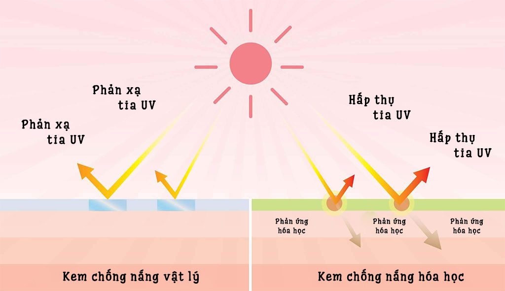 Mẹ Bầu Nên Dùng kem chống nắng vật lý hay hoá học 