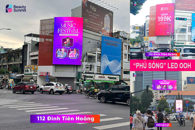 Beauty Summit 2025 phủ sóng LED OOH tại 3 vị trí chiến lược ở trung tâm Sài Gòn