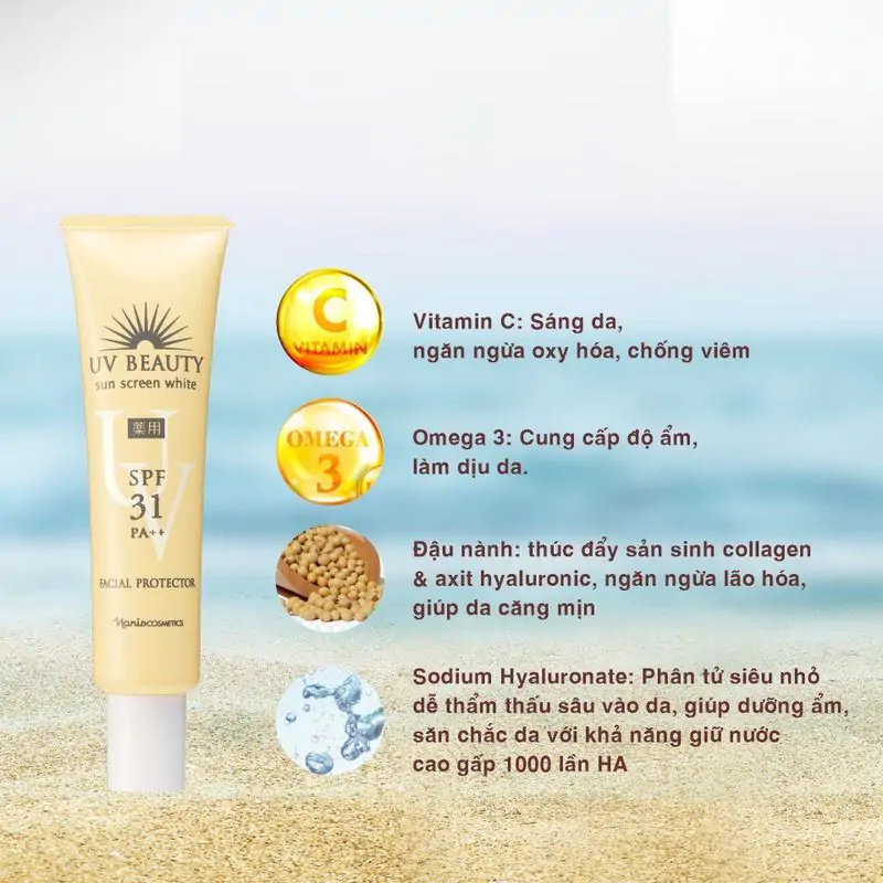 Naris UV Beauty Sun Screen White Facial Protector