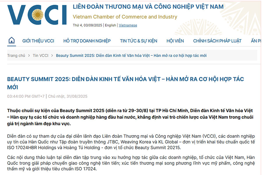 vcci dua tin ve bs