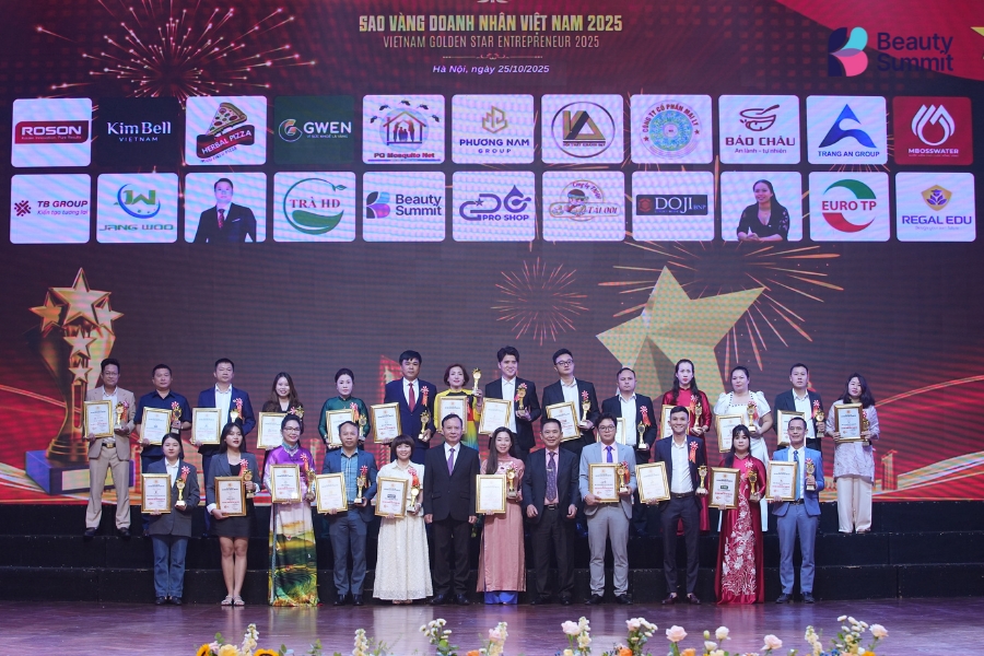 Beauty Summit vinh du nhan danh hieu Top 10 sao vang thuong hieu Viet Nam 2025 2