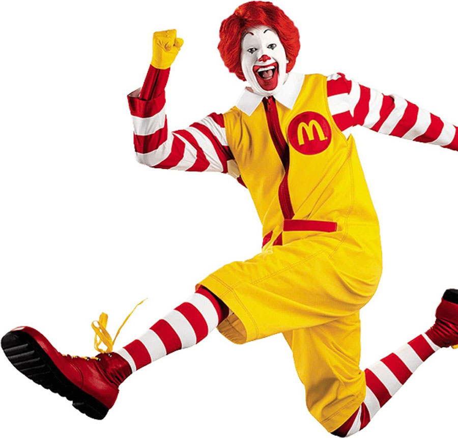 Ronald McDonald nh&acirc;n vật đại diện cho Mcdonald