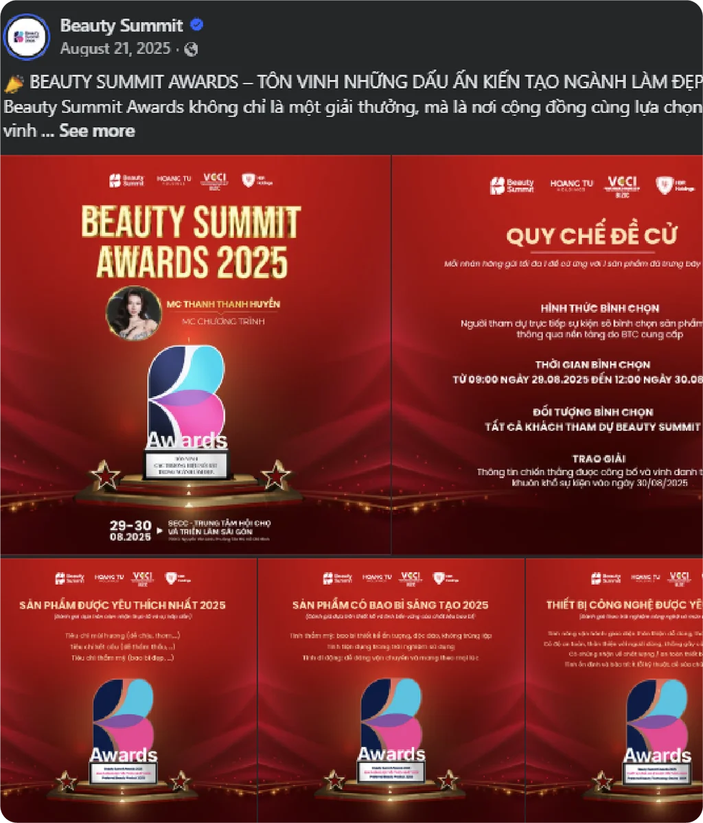 Beauty Summit Awards 8 Mở đề cử
