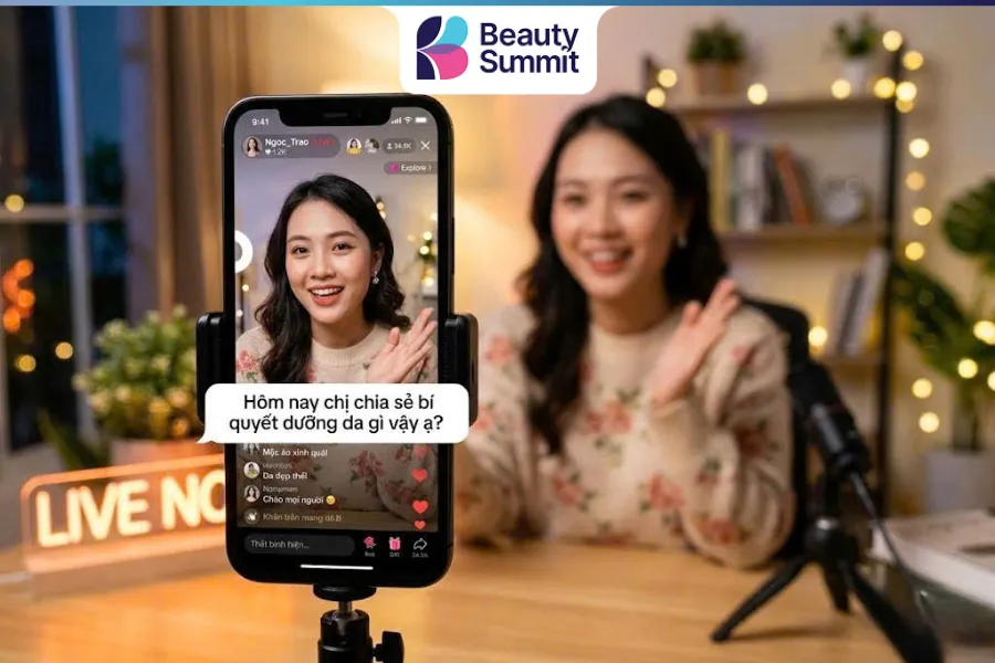 c&aacute;c mẫu kịch bản live stream mỹ phẩm