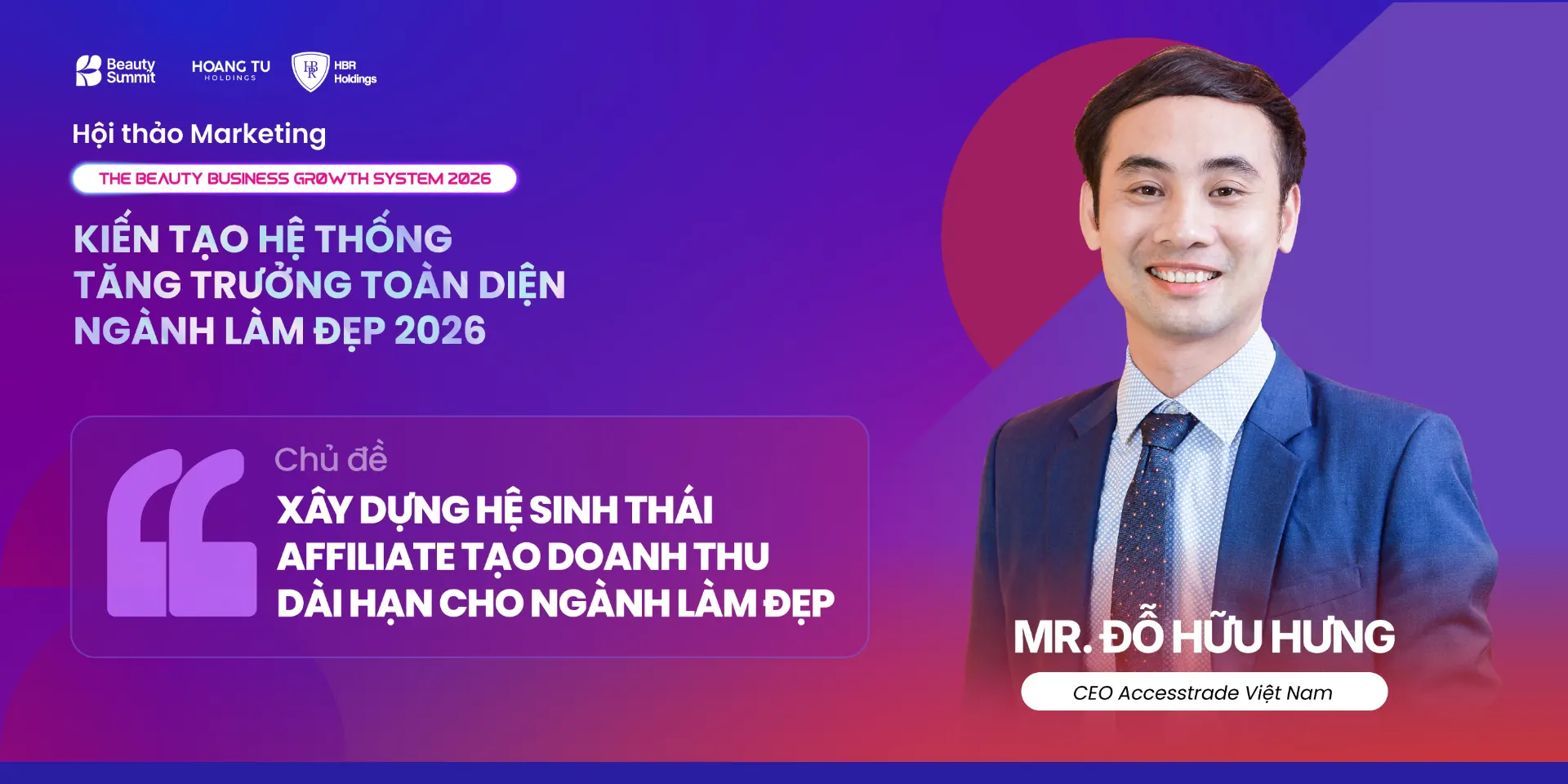 Đỗ Hữu Hưng diễn thuyết tại Beauty Summit