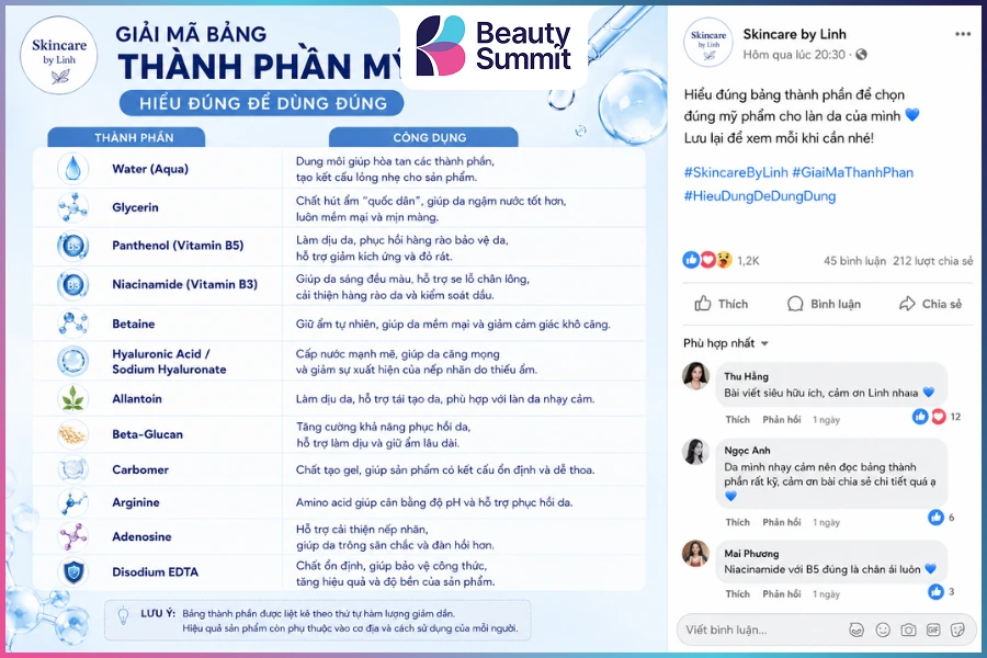 Điều g&igrave; khiến người ti&ecirc;u d&ugrave;ng ng&agrave;y c&agrave;ng đọc kỹ bảng th&agrave;nh phần?