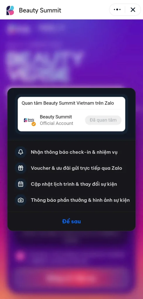 Quan tâm OA