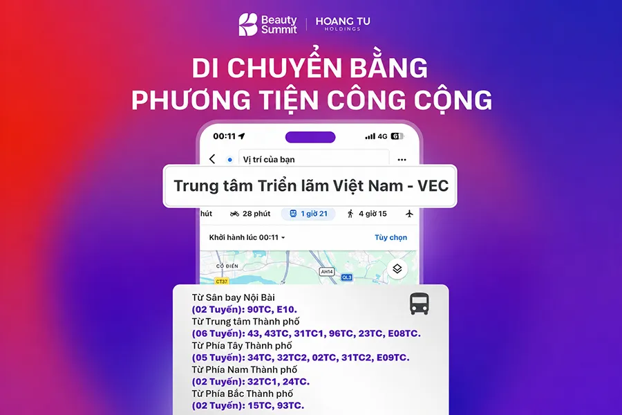 Beauty Summit 2026: Hướng dẫn di chuyển nhanh chóng và thuận tiện cho khách tham dự 9 be63ba9b d2d5 4e18 b378 ba12079df3b7