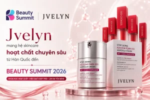 Jvelyn mang hệ skincare hoạt chất chuyên sâu từ Hàn Quốc đến Beauty Summit 2026