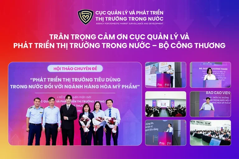 Trân trọng cảm ơn Cục Quản lý và Phát triển thị trường trong nước – Bộ Công Thương đã đồng hành cùng Beauty Summit 2026