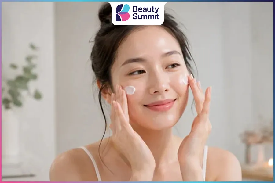 Da sạch và đủ ẩm là bước khởi đầu cho lớp chống nắng và trang điểm mịn đẹp.